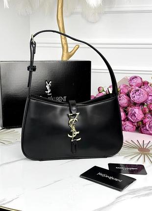 Жіноча сумка багет із шкіри ysl брендова для дівчини через плече ів сен лоран міська багетна сумочка шкіряна yves saint laurent