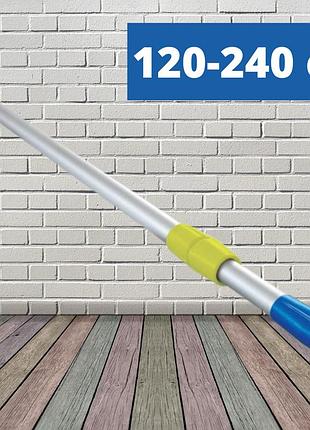 Телескопічна штанга для басейну kokido design-o 120-240 см алюмінієва ручка для пилососа, щітки та сачка