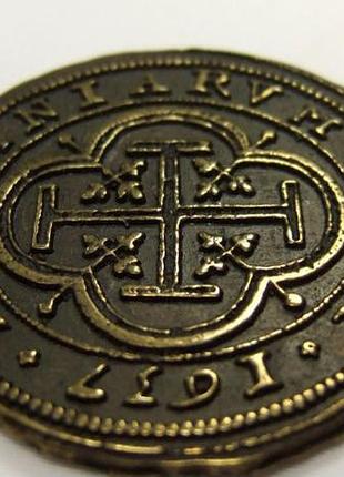 Золотой ескудо, подарочная монета 4 см, 100 "gold escudos"
