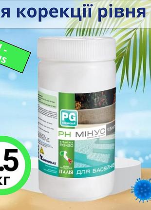 Засіб для зниження рівня ph італія ph minus 1.5 кг barchemicals пш мінус