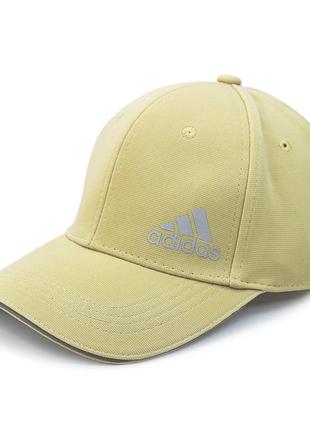 Кепка бежевая adidas бейсболка летняя универсальная хлопок