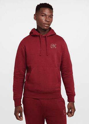 Худі nike club fleecce (червоне) hq2476-677