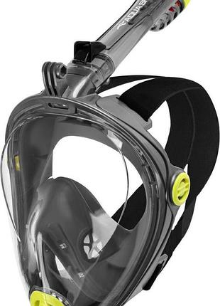 Маска повнолицьова для плавання аква оригінал aqua speed spectra 2.0 9921 чорний, жовтий уні l/xl 247-30