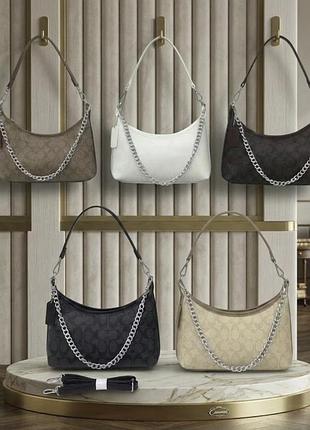 Женская сумка coach багет, сумка коач, кроссбоди, багет, сумка на плечо, сумка через плечо