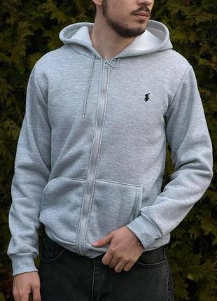 Зипка polo ralph lauren флис серая l