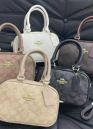 Жіноча сумка coach, сумка коач, сумка на плече, сумка через плече, крос-боді, сумка-бочечка