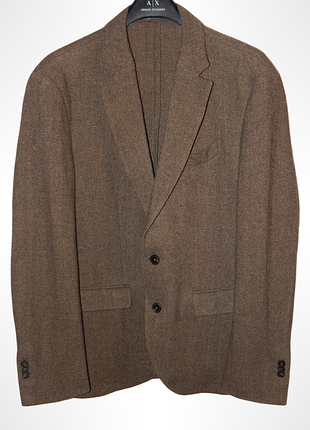 Піджак блейзер із вовни без підкладки massimo dutti. size 48/180