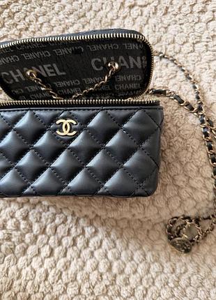 Сумка chanel classic black lambskin чорний