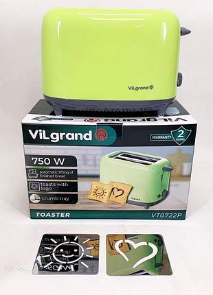Тостер с таймером vilgrand vt0722p 750 вт, тостер с функцией автоматического выталкивания тостов jx-95
