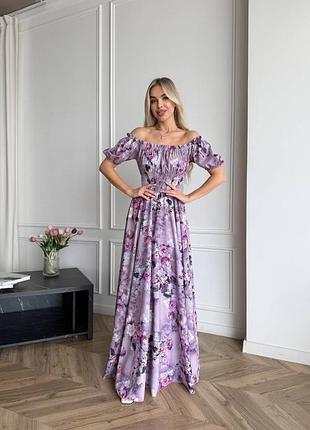 Жіноча сукня софт максі з коротким рукавом літня плаття в пол в36 5