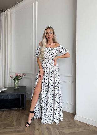 Жіноча сукня софт максі з коротким рукавом літня плаття в пол в36 9
