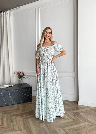 Жіноча сукня софт максі з коротким рукавом літня плаття в пол в36 10