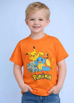 Футболка с pokemon для мальчиков на 1-4 года