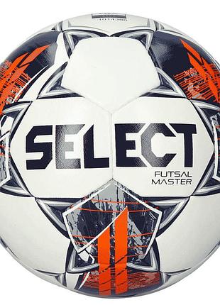 Мяч футзальный select futsal master v22 бело-помаранчовый уни 4 104346-358