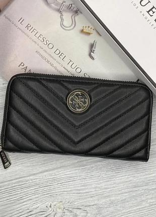 Жіночий класичний гаманець guess повсякденне портмоне для жінки гесс брендовий шкіряний кошельок для дівчини