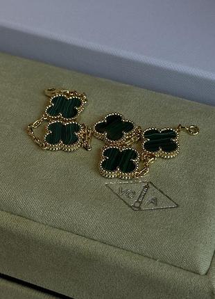 Жіночий браслет ланцюжок van cleef & arpels браслет з камінчиками на руку дівчині ван кліф і арпельс