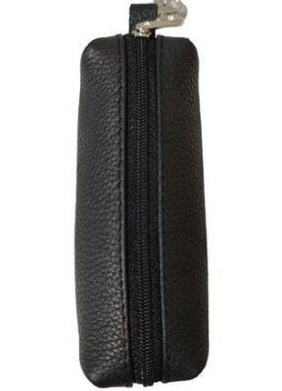 Ключница тубус кожаная классика shvigel 16226 черная