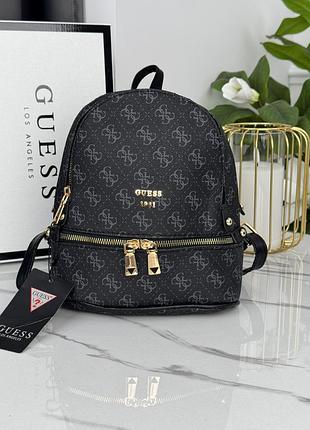 Маленький женский рюкзак guess из кожи городской ранец ручной клади для девушки гесс бпендовый кожаный рюкзак