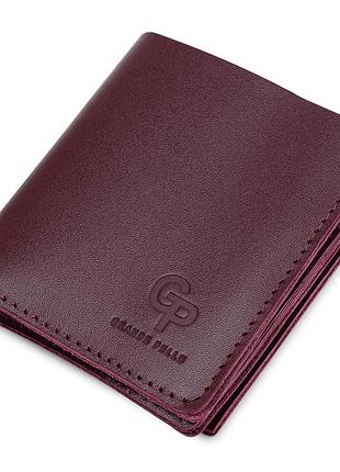Шкіряне жіноче портмоне grande pelle 11518 бордовий