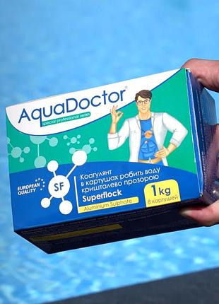 Флокулянт в картриджах для очистки воды в бассейне aquadoctor 1кг коагулянт препараты флокулянт для воды