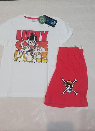 Летний костюм футболка шорты luffy one piece 
летняя пижама one peiece luffy 
домашний костюм футболка шорты