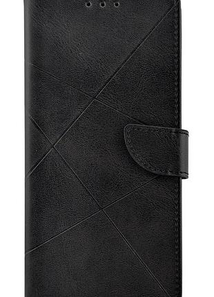 Чехол книжка business leather claps для xiaomi redmi note 14 5g на магните с подставкой черный