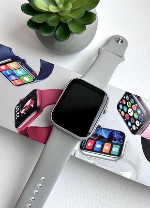 Смарт часы фитнес браслет трэккер apl watch series 6 m16 plus пульсометром тонометром погода серый + подарок