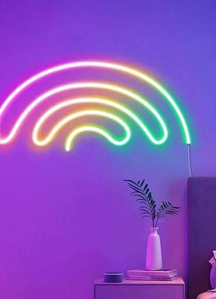 Неоновая лента-шланг 10м usb led neon rgb белая top shop ua_