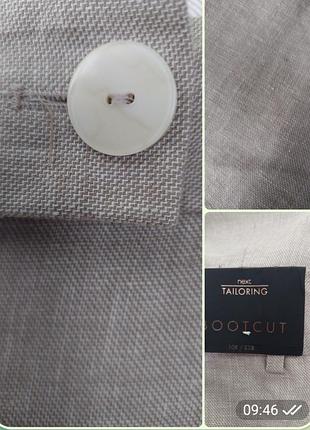 Лляні брюки бежевого кольору штани  bootcut  next  tailoring 9