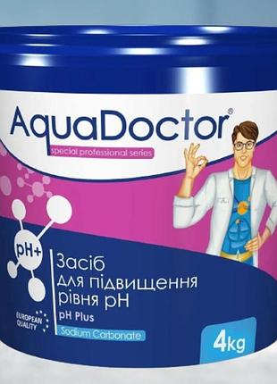 Быстрорастворимое средство для повышения ph + aquadoctor 4кг ph-plus для бассейна в гранулах турция