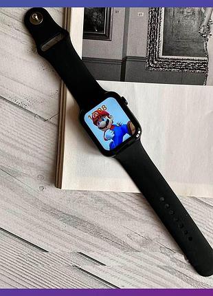 Смарт часы фитнес браслет трэккер apl watch series 6 m26 plus пульсометром тонометром черные + подарок