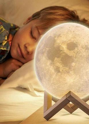 Ночник для детей настольный moon lamp 13 см, ночник детский для комнаты лампа дома wj-13