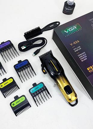 Машинка для стрижки посеченных волос vgr v-026, машинка для стрижки с дополнительными насадками ur-20