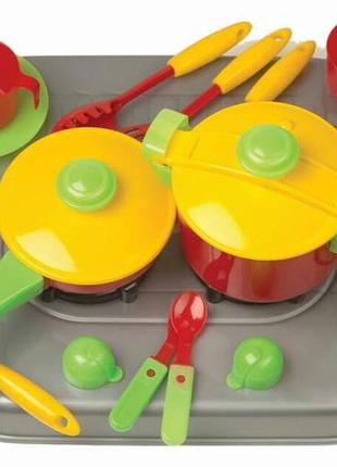 Плита з мийкою та посудом, в кор. 47*30*17см, тм kinder way, україна (4шт)
