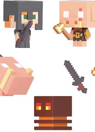Minecraft фігурки nether fire battle набір 4 шт 3