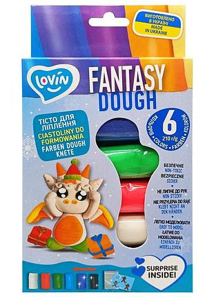 Набор для лепки из теста "fantasy dough" 41241, 6 цветов | maxisvit