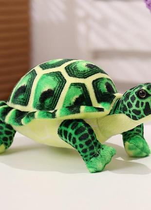 М’яка іграшка "черепаха", зелений колір, висота 30см, вага 0,15кг, тм dreamtoys