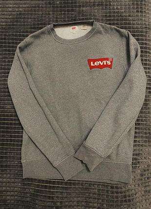 Світшот levi's graphic crewneck (розмір s) сірий
