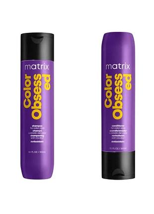 Набор шампунь + кондицир для окрашенных волос matrixtotal color obsessed