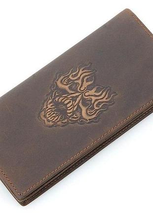 Гаманець чоловічий vintage 14384 в вінтажному стилі коричневий