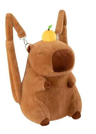 М'яка іграшка рюкзак капібара, 30см