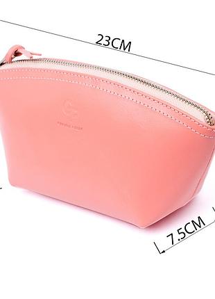 Жіноча косметичка зі шкіри amelin grande pelle 11299 пудровая