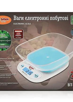 Електронні кухонні ваги 7 кг з сенсорним керуванням та підсвіткою дисплея