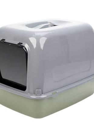 Закритий туалет для кішок з вугільними фільтрами ferplast clear cat 10 розмір 47 х 36 х 35 см