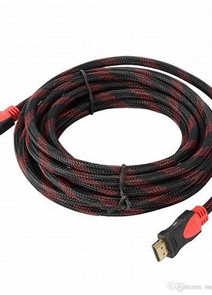 Кабель hdmi-hdmi 3 м, версия 1.4, поддержка full hd 1080p, золотые контакты