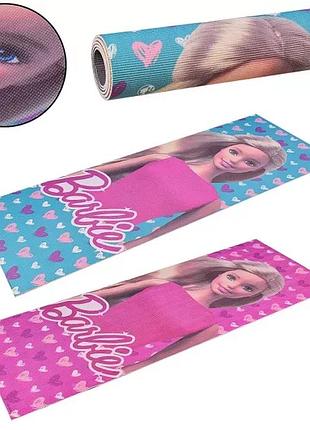 Коврик для йоги barbie материал пвх, 173 см × 61 см, толщина 6 мм голубой