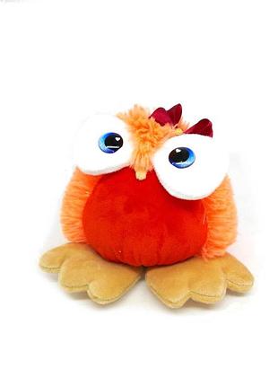 М'яка іграшка на присосці "совушка іскорка" корал, 12см, тм dreamtoys