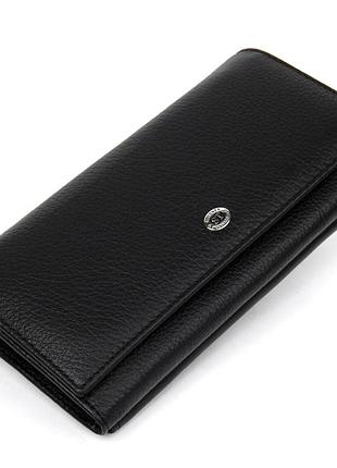 Добротный женский кошелек st leather 19375 черный