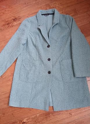 Легке пальто -кардiган,бiрюзового колiру.