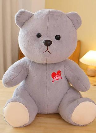 М'яка іграшка "мумі-ведмідь", сірого кольору, 75см, тм dreamtoys